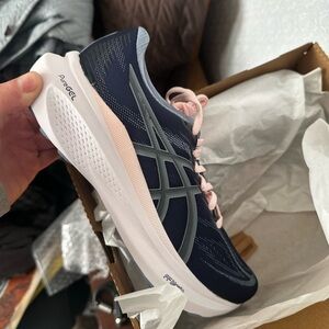 ASICS Women's Sneakers - Navy and Light Pink